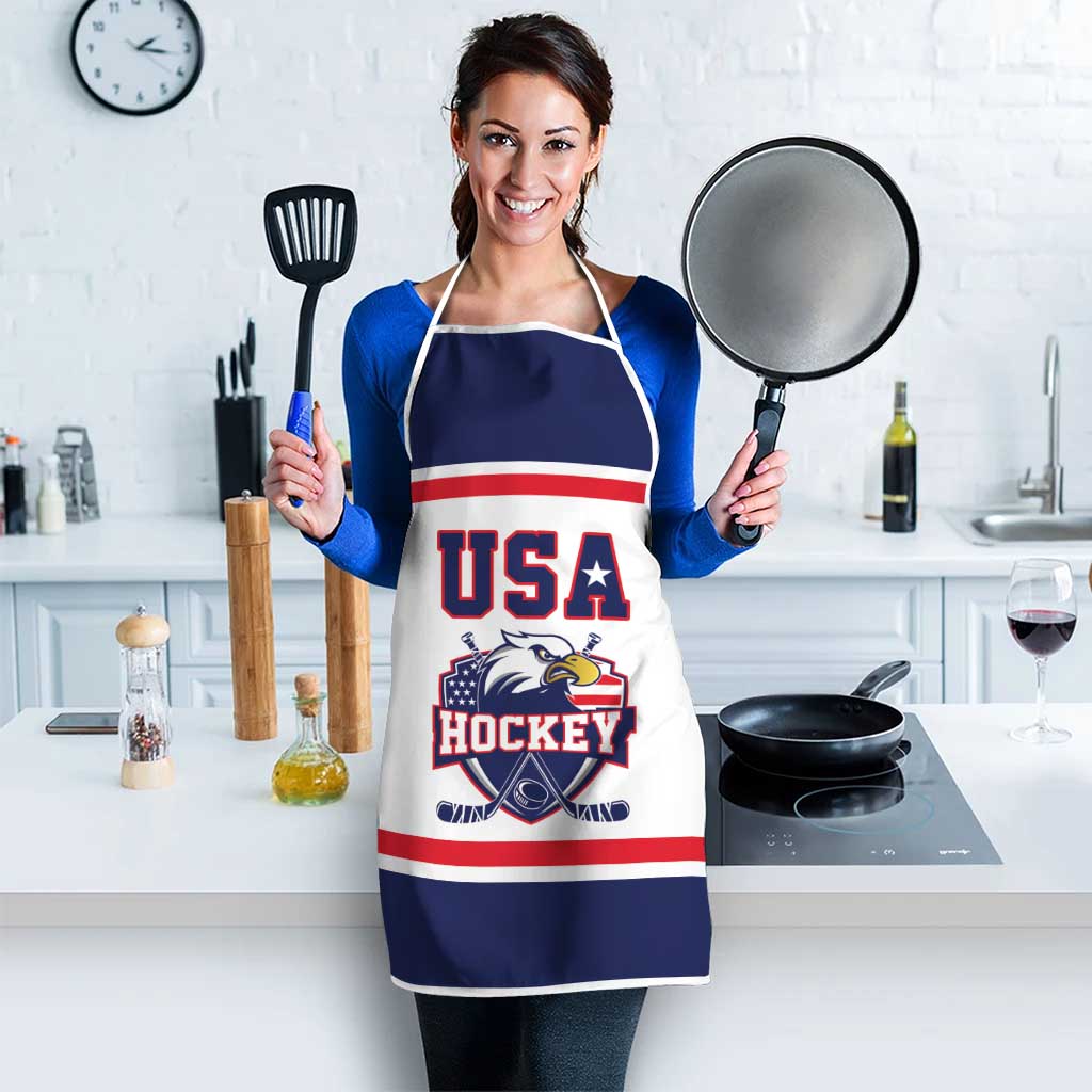 USA Ice Hockey Apron American Eagle Spirit White Version
