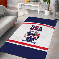 USA Ice Hockey Area Rug American Eagle Spirit White Version