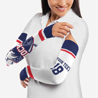 USA Ice Hockey Custom Arm Sleeves American Eagle Spirit White Version