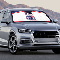 USA Ice Hockey Auto Sun Shade American Eagle Spirit White Version