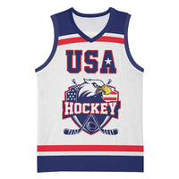 USA Ice Hockey Custom Basketball Jersey American Eagle Spirit White Version