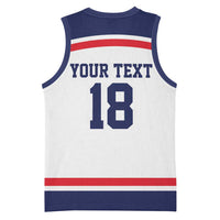USA Ice Hockey Custom Basketball Jersey American Eagle Spirit White Version