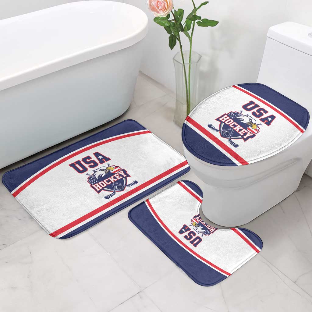 USA Ice Hockey Bathroom Set American Eagle Spirit White Version