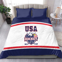 USA Ice Hockey Bedding Set American Eagle Spirit White Version