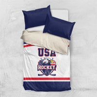 USA Ice Hockey Bedding Set American Eagle Spirit White Version