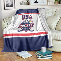 USA Ice Hockey Blanket American Eagle Spirit White Version