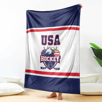 USA Ice Hockey Blanket American Eagle Spirit White Version
