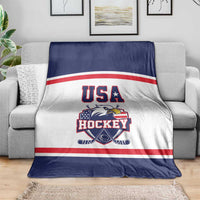 USA Ice Hockey Blanket American Eagle Spirit White Version