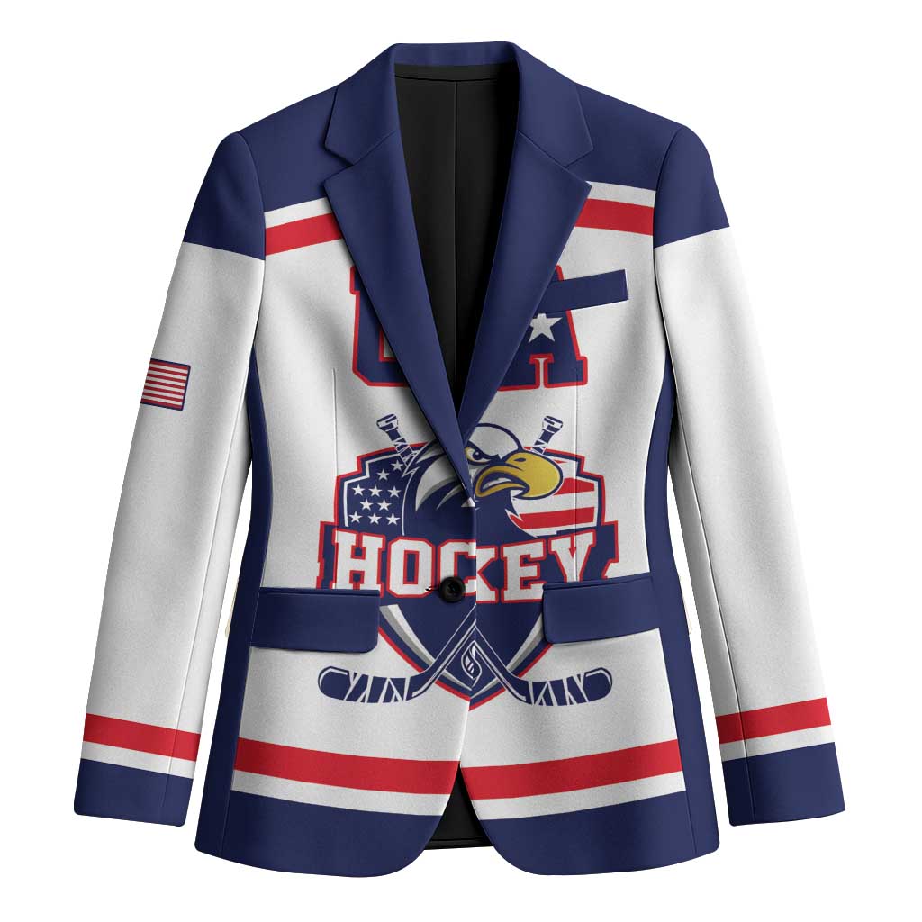 USA Ice Hockey Custom Blazer American Eagle Spirit White Version