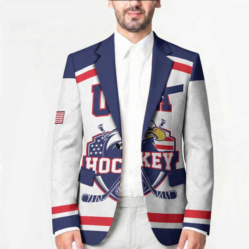 USA Ice Hockey Custom Blazer American Eagle Spirit White Version