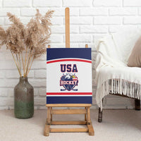 USA Ice Hockey Canvas Wall Art American Eagle Spirit White Version