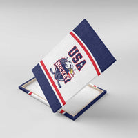 USA Ice Hockey Canvas Wall Art American Eagle Spirit White Version