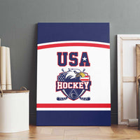 USA Ice Hockey Canvas Wall Art American Eagle Spirit White Version