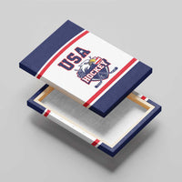 USA Ice Hockey Canvas Wall Art American Eagle Spirit White Version