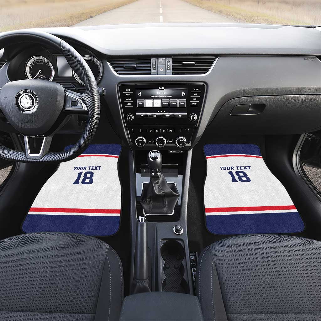 USA Ice Hockey Custom Car Mats American Eagle Spirit White Version