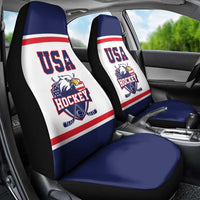USA Ice Hockey Car Seat Cover American Eagle Spirit White Version