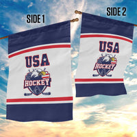 USA Ice Hockey Garden Flag American Eagle Spirit White Version