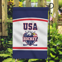 USA Ice Hockey Garden Flag American Eagle Spirit White Version