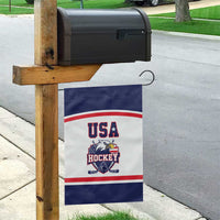 USA Ice Hockey Garden Flag American Eagle Spirit White Version