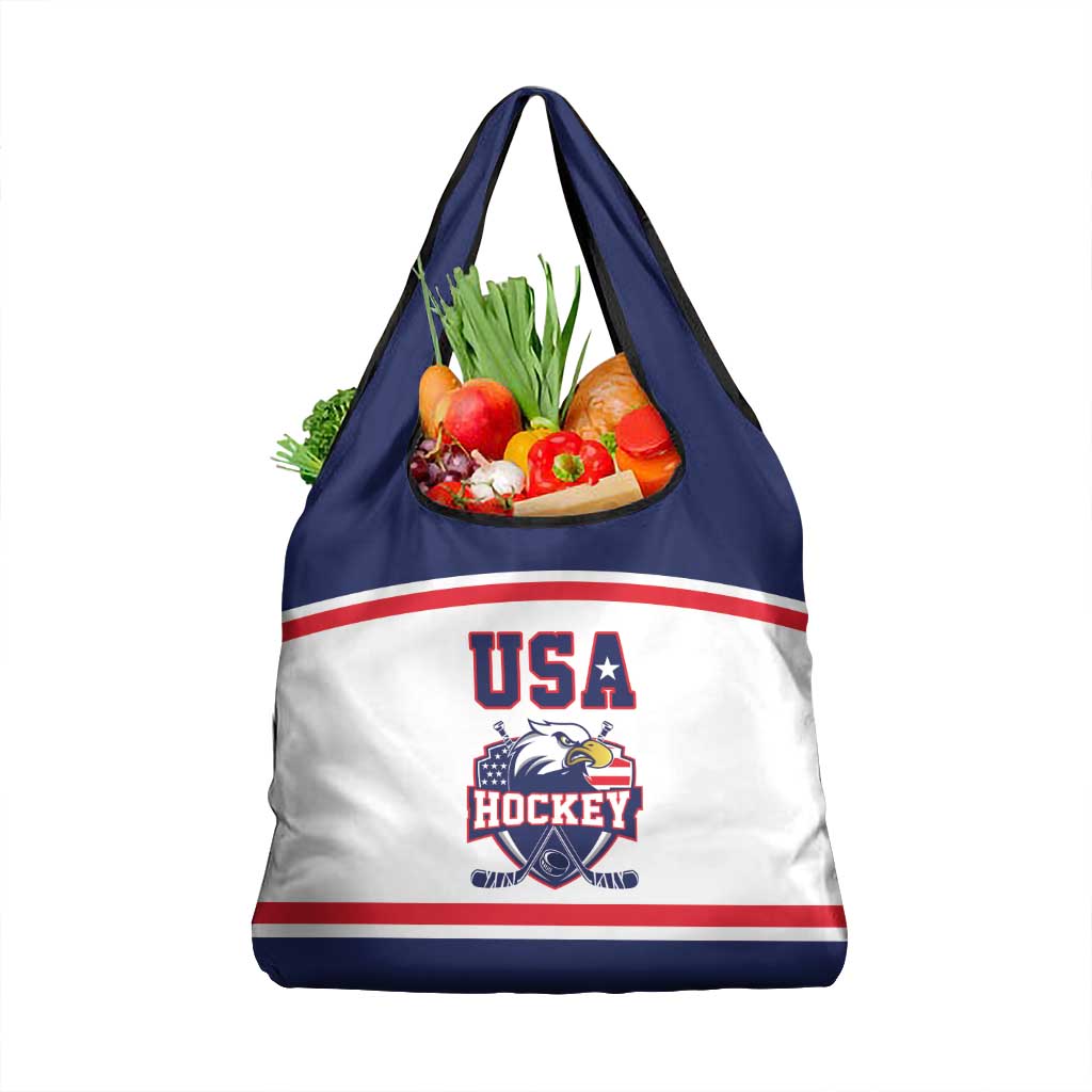 USA Ice Hockey Grocery Bag American Eagle Spirit White Version