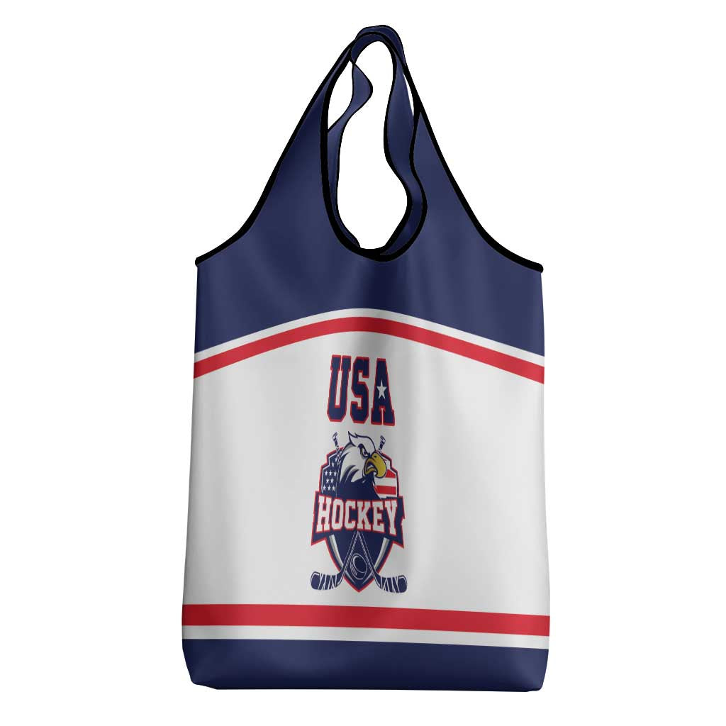 USA Ice Hockey Grocery Bag American Eagle Spirit White Version