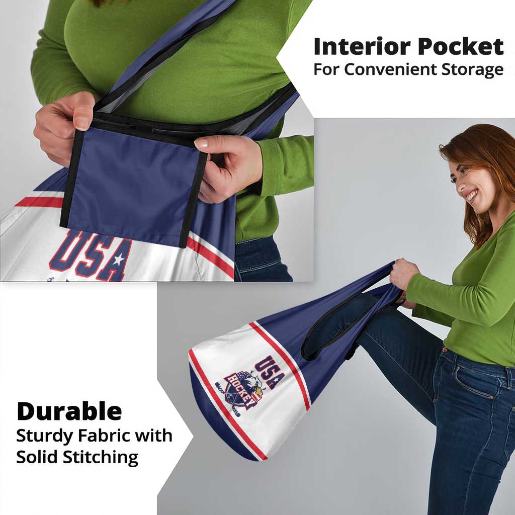 USA Ice Hockey Grocery Bag American Eagle Spirit White Version