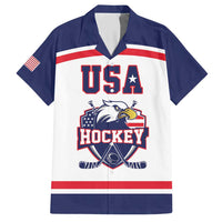 USA Ice Hockey Custom Hawaiian Shirt American Eagle Spirit White Version