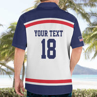 USA Ice Hockey Custom Hawaiian Shirt American Eagle Spirit White Version