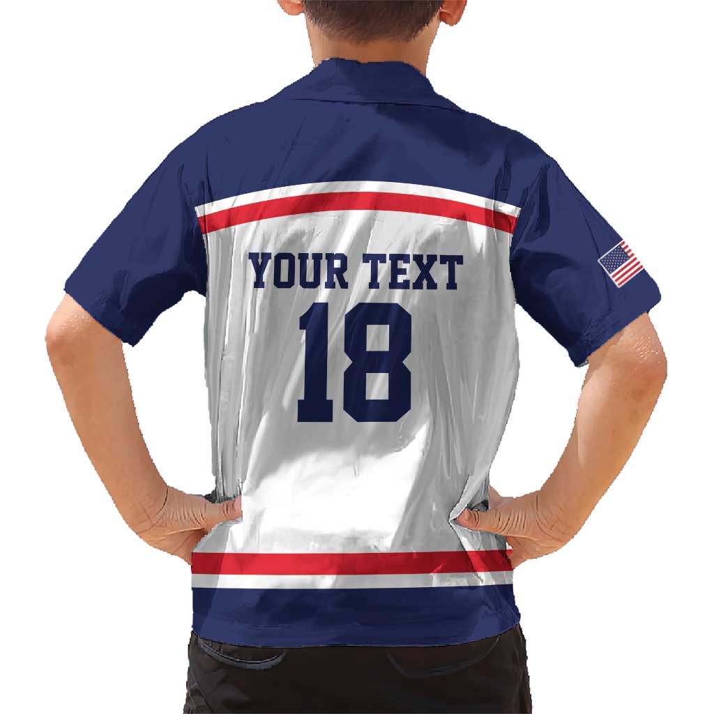 USA Ice Hockey Custom Hawaiian Shirt American Eagle Spirit White Version