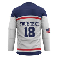 USA Ice Hockey Custom Hockey Jersey American Eagle Spirit White Version