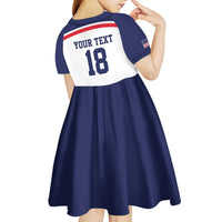 USA Ice Hockey Custom Kid Short Sleeve Dress American Eagle Spirit White Version