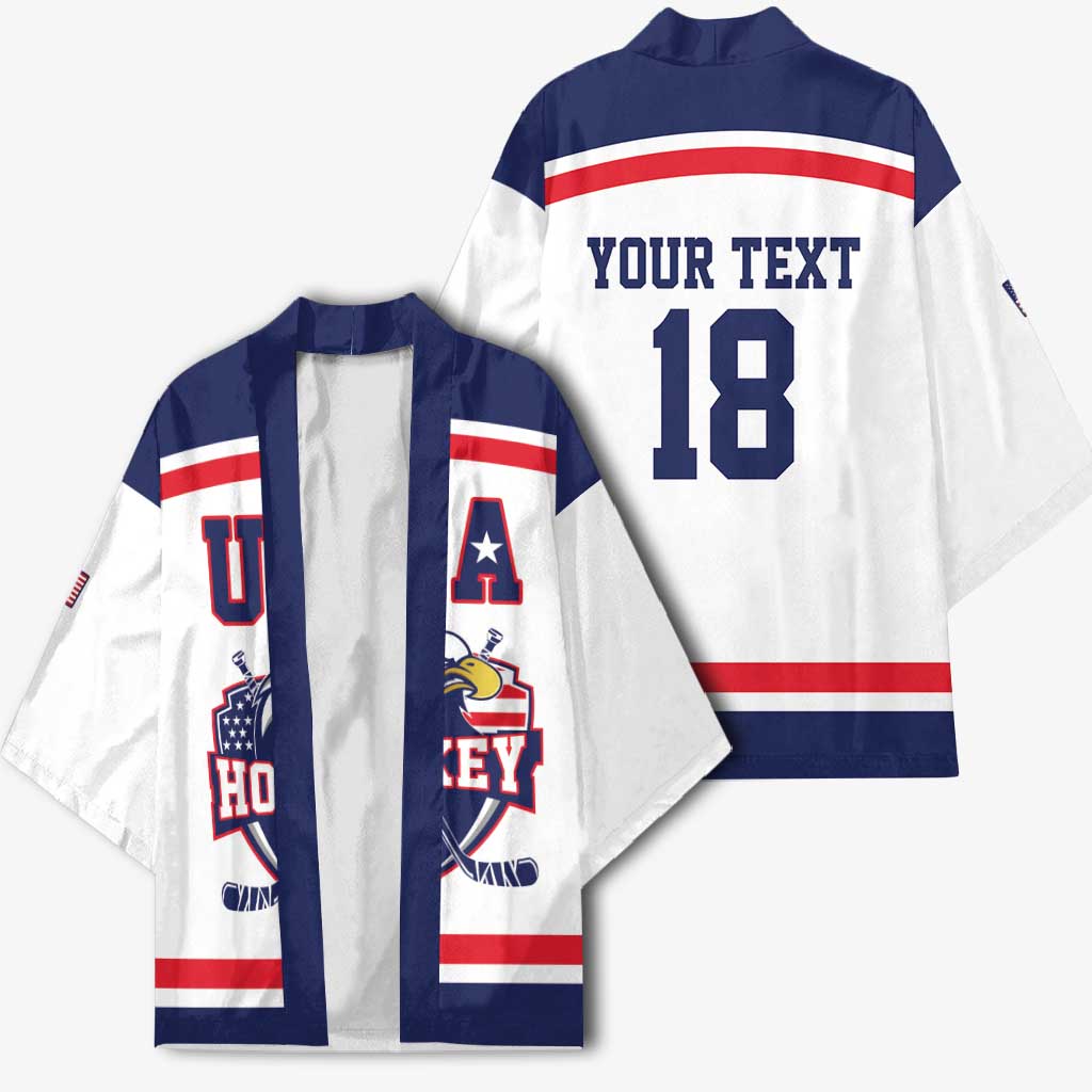 USA Ice Hockey Custom Kimono American Eagle Spirit White Version