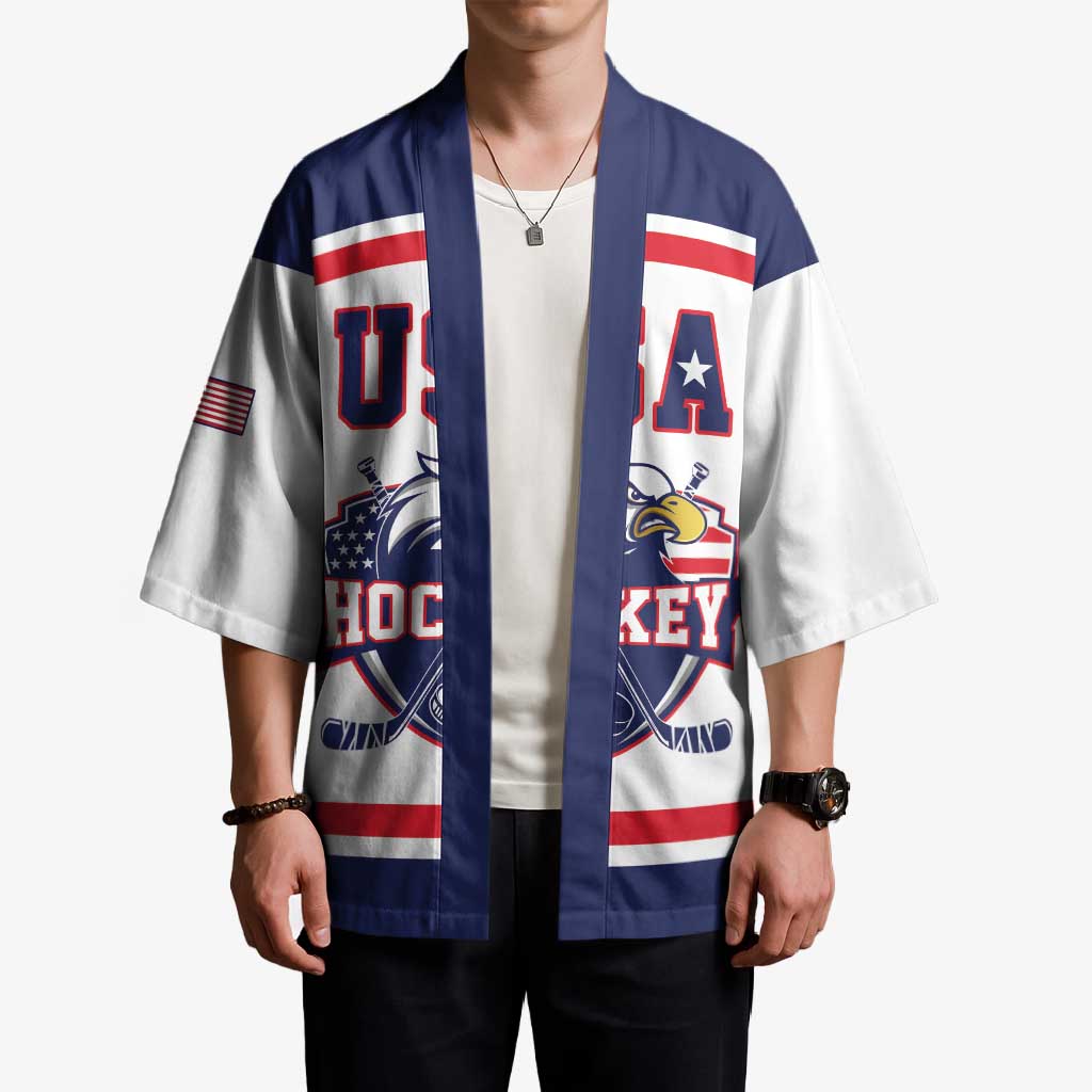 USA Ice Hockey Custom Kimono American Eagle Spirit White Version