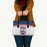 USA Ice Hockey Leather Bag American Eagle Spirit White Version