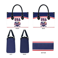 USA Ice Hockey Leather Bag American Eagle Spirit White Version