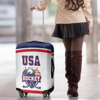 USA Ice Hockey Luggage Cover American Eagle Spirit White Version