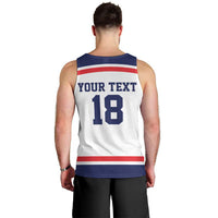 USA Ice Hockey Custom Men Tank Top American Eagle Spirit White Version