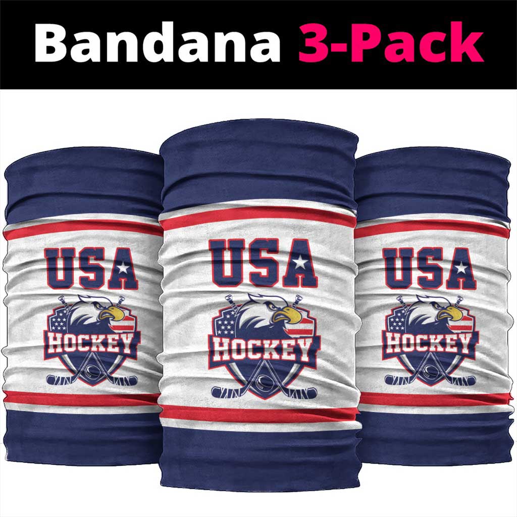 USA Ice Hockey Neck Gaiter American Eagle Spirit White Version