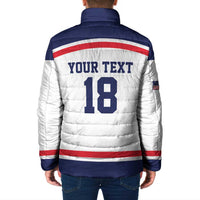 USA Ice Hockey Custom Padded Jacket American Eagle Spirit White Version