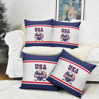 USA Ice Hockey Pillow Cover American Eagle Spirit White Version