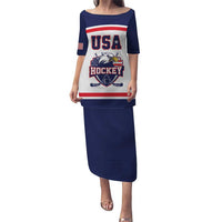 USA Ice Hockey Custom Puletasi American Eagle Spirit White Version
