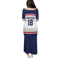 USA Ice Hockey Custom Puletasi American Eagle Spirit White Version