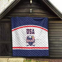 USA Ice Hockey Quilt American Eagle Spirit White Version