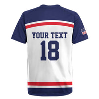USA Ice Hockey Custom Rugby Jersey American Eagle Spirit White Version