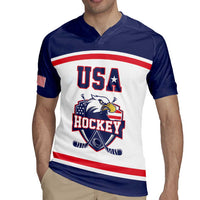 USA Ice Hockey Custom Rugby Jersey American Eagle Spirit White Version