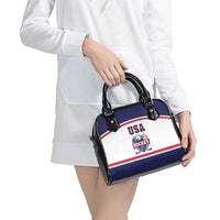 USA Ice Hockey Shoulder Handbag American Eagle Spirit White Version