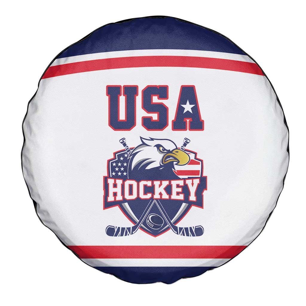 USA Ice Hockey Spare Tire Cover American Eagle Spirit White Version