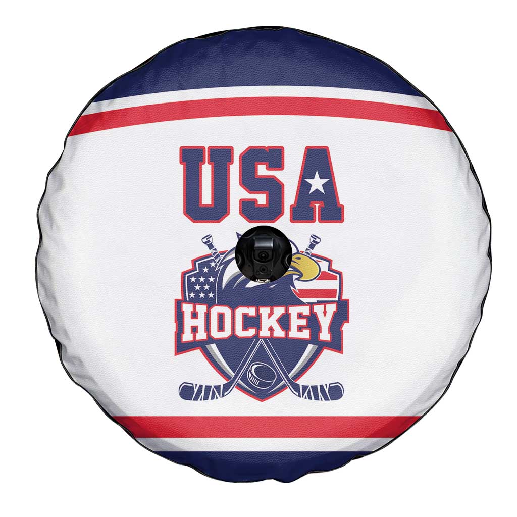 USA Ice Hockey Spare Tire Cover American Eagle Spirit White Version