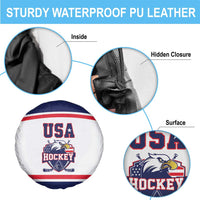 USA Ice Hockey Spare Tire Cover American Eagle Spirit White Version
