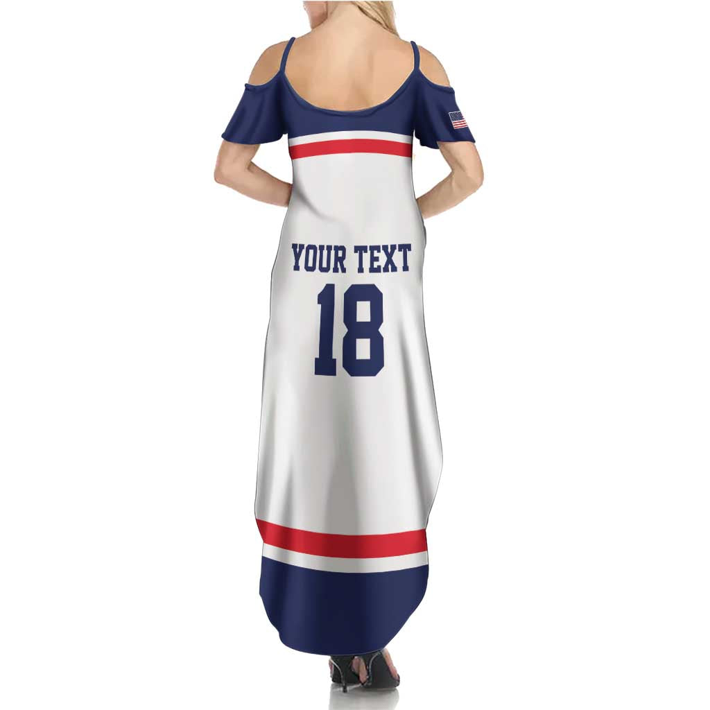 USA Ice Hockey Custom Summer Maxi Dress American Eagle Spirit White Version
